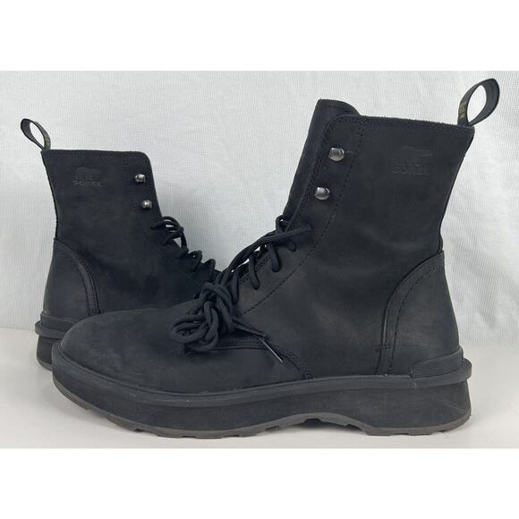 Sorel Men’s Hi-Line Lace Boots Upper Leather BLACK Size 11 Model NM 4804-010 - Picture 3 of 7